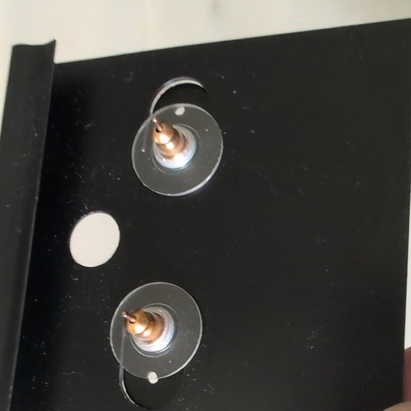 Saks Fifth Avenue Ruby Red and Gold Crystal Earrings - Picture 3 of 4